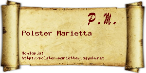 Polster Marietta névjegykártya